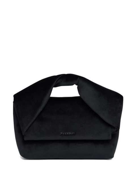 JW Anderson medium Twister velvet tote bag - Black - zdjęcie produktu nr 1