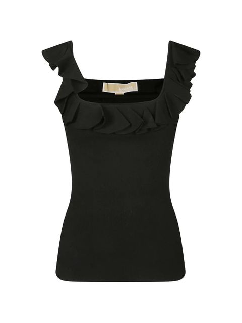 Michael Kors ruffled tank top - Black - zdjęcie produktu nr 1