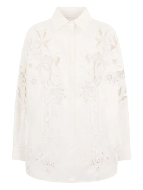 Valentino Garavani floral-lace shirt - White - zdjęcie produktu nr 1