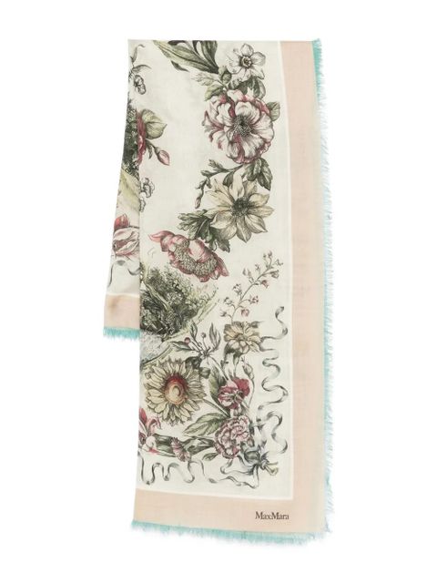 Max Mara floral-print silk scarf - Neutrals - zdjęcie produktu nr 1