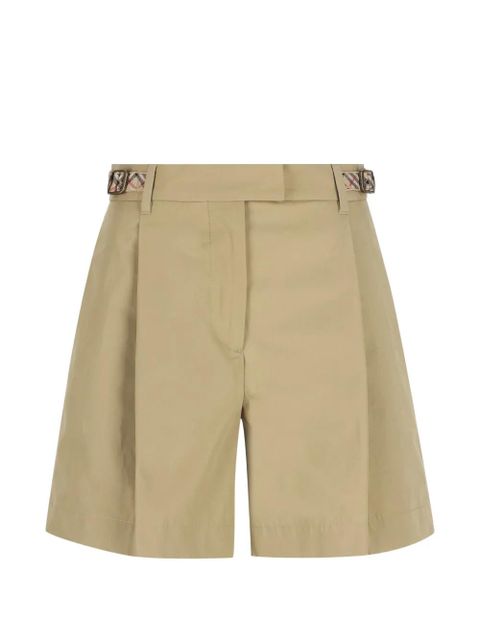Burberry Vintage Check-trim pleated shorts - Neutrals - zdjęcie produktu nr 1