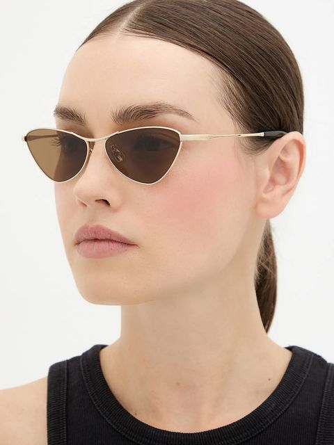 Saint Laurent okulary przeciwsłoneczne damskie kolor złoty SL 830