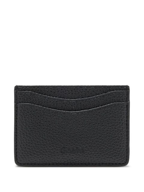 GANNI Bou logo card holder - Black