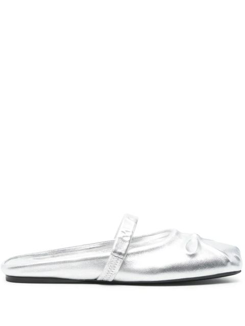 Marni metallic-effect slippers - Grey - zdjęcie produktu nr 1