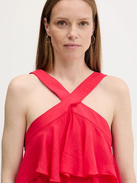 Answear.LAB sukienka kolor czerwony mini prosta