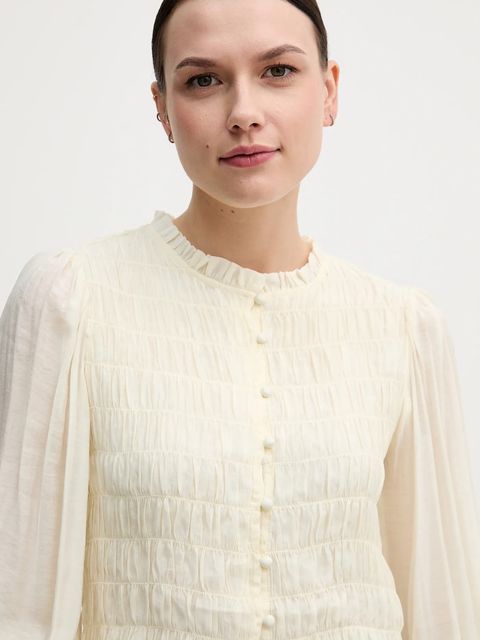 Hoss Intropia koszula damskie kolor beżowy regular 6282690