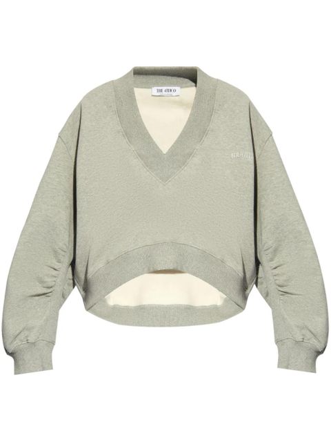 The Attico Logo Cotton Sweatshirt - Grey - zdjęcie produktu nr 1