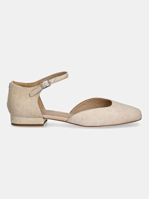 Lauren Ralph Lauren baleriny zamszowe Emellie Mj kolor beżowy 802974359001 - zdjęcie produktu nr 2