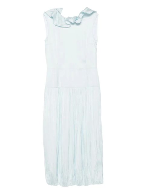 Jil Sander ruffled-neck maxi dress - Blue - zdjęcie produktu nr 1
