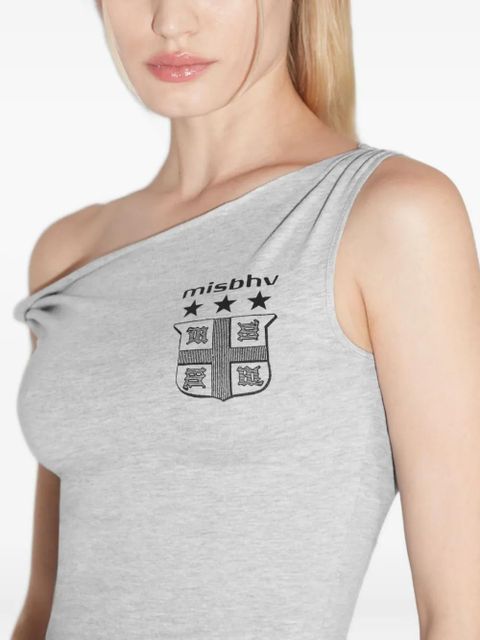 MISBHV knot-graphic football mini dress - Grey