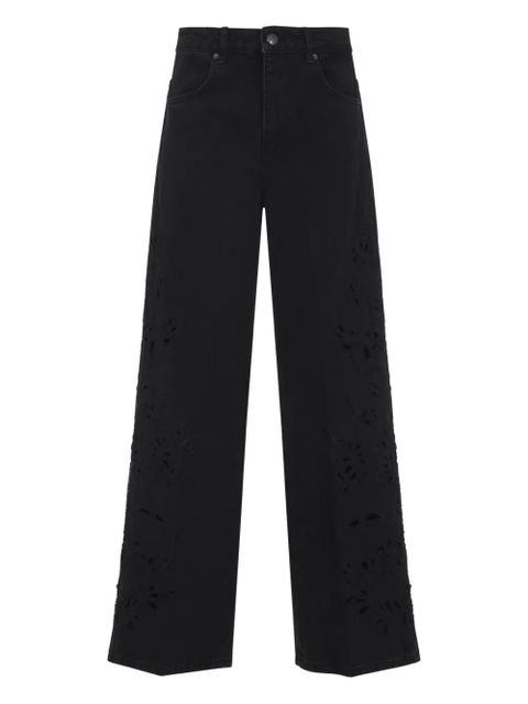 FARM Rio floral-appliqué five-pockets jeans - Black - zdjęcie produktu nr 1