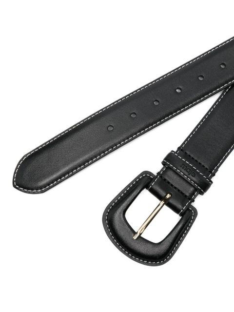 Maje contrast-stitching leather belt - Black - zdjęcie produktu nr 2