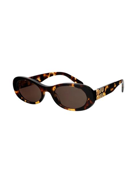 Miu Miu Eyewear oval-frame sunglasses - Brown - zdjęcie produktu nr 2
