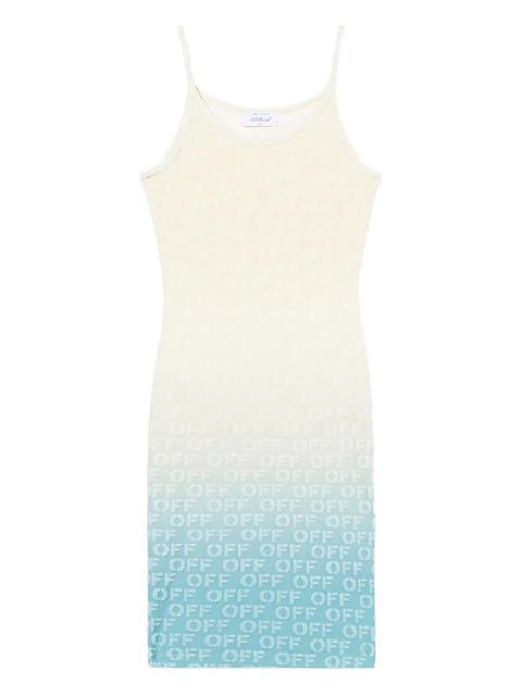 Off-White gradient-effect logo midi dress - Neutrals - zdjęcie produktu nr 1