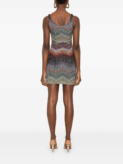 Missoni scoop-neck mini dress - Grey