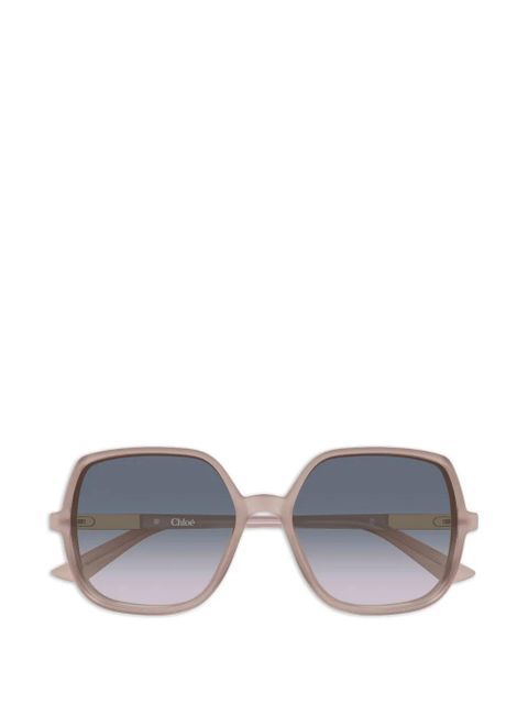 Chloé Eyewear oversized geometric-frame sunglasses - Neutrals - zdjęcie produktu nr 1