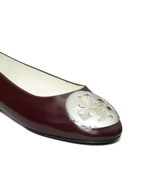 Tory Burch logo-plaque ballet flats - Brown
