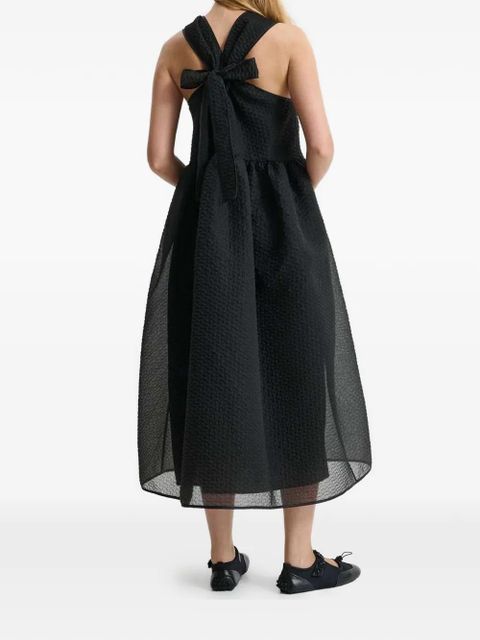 Cecilie Bahnsen Dora bow-detail cloqué dress - Black