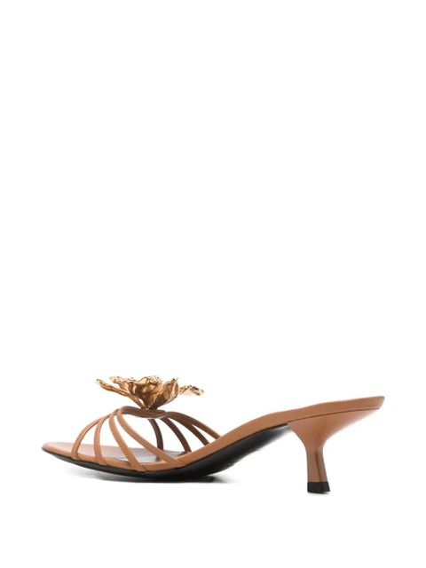 Giuseppe Zanotti orchid-motif sandals - Brown