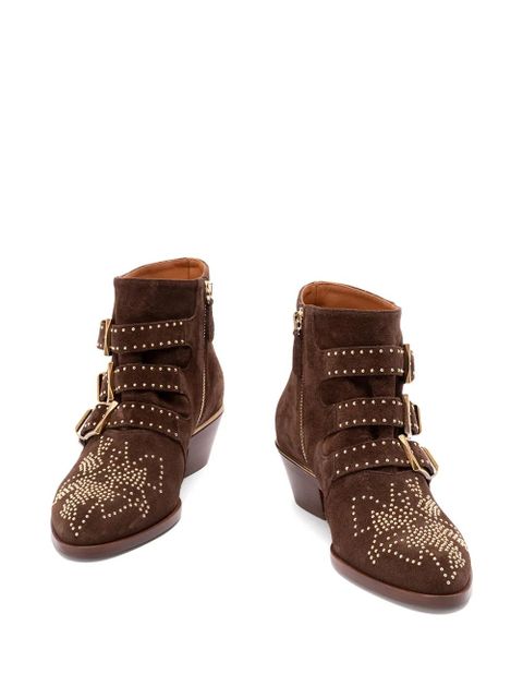 Chloé 30mm Susanna studded buckle ankle boots - Brown - zdjęcie produktu nr 2
