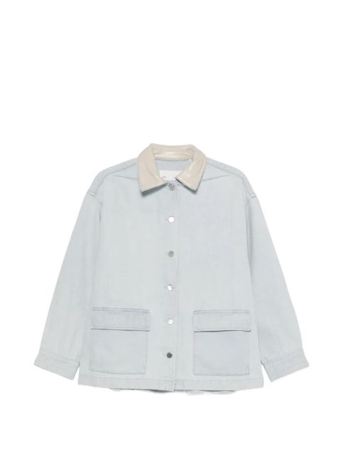 AGOLDE contrast-collar denim jacket - Blue - zdjęcie produktu nr 1