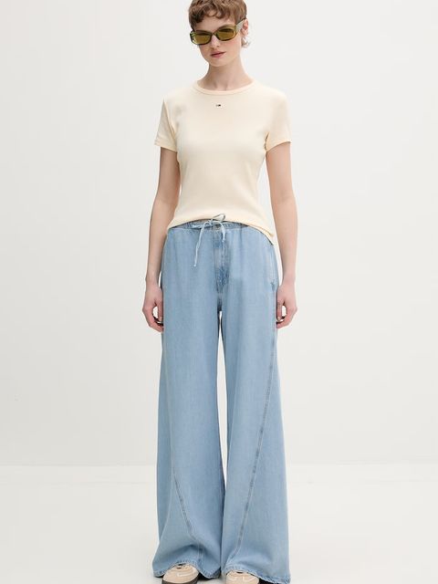 Tommy Jeans t-shirt basic damski bawełniany z elastanem - zdjęcie produktu nr 1