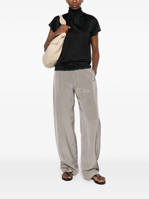 LEMAIRE tie-neck T-shirt - Black - zdjęcie produktu nr 2