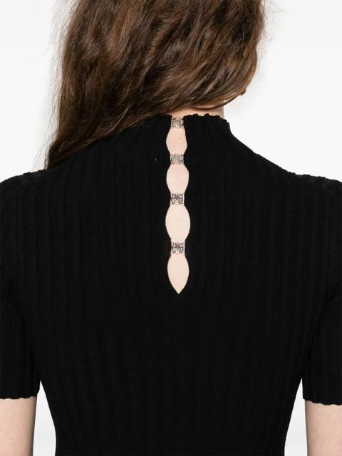 Maje fine-knit mini dress - Black - zdjęcie produktu nr 2