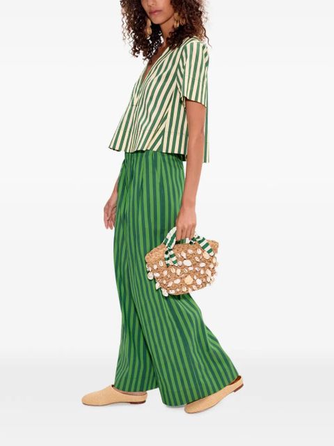 Simon Miller Thorne stripe-print cotton trousers - Green - zdjęcie produktu nr 2
