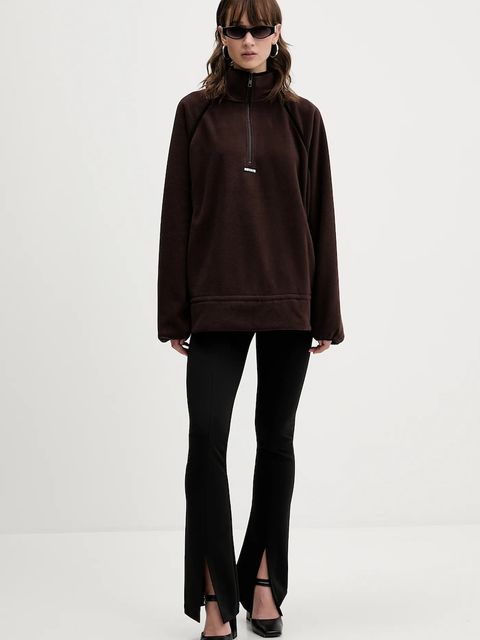 Rotate bluza polarowa damska kolor brązowy gładka 1153681667 - zdjęcie produktu nr 2