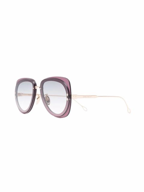 Isabel Marant Eyewear square tinted sunglasses - Purple - zdjęcie produktu nr 2
