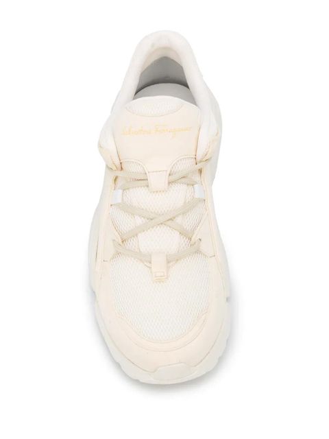 Ferragamo panelled chunky sneakers - White