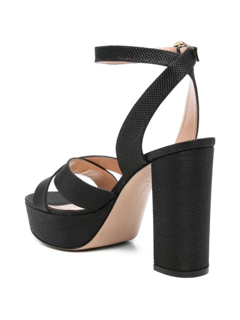 Gianvito Rossi crisscross-strap sandals - Black