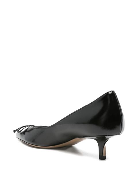 Jacquemus bow-detail kitten-heel pumps - Black