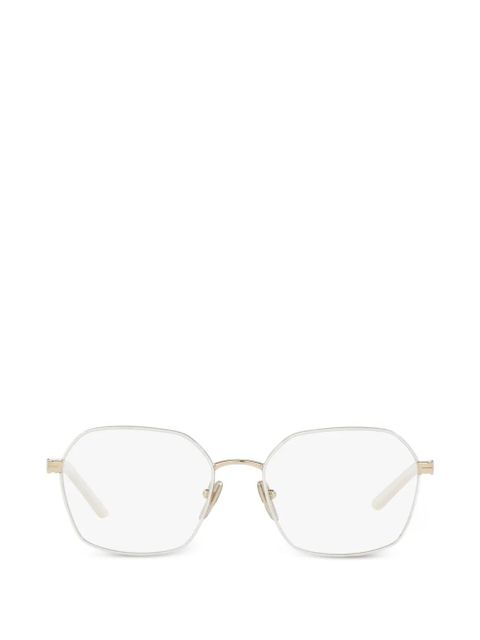 Prada Eyewear geometric frame glasses - Gold - zdjęcie produktu nr 1