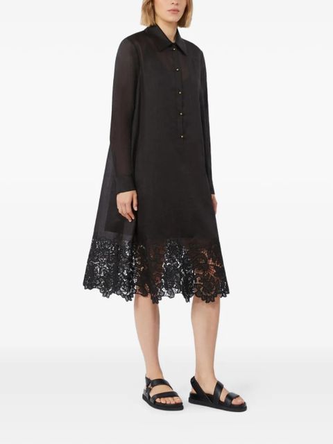 Max Mara lace-panel midi dress - Black - zdjęcie produktu nr 2