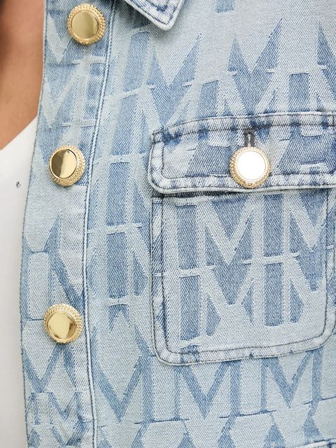 Marciano by Guess kurtka jeansowa SARAH kolor niebieski przejściowa 5YGN11 7354A