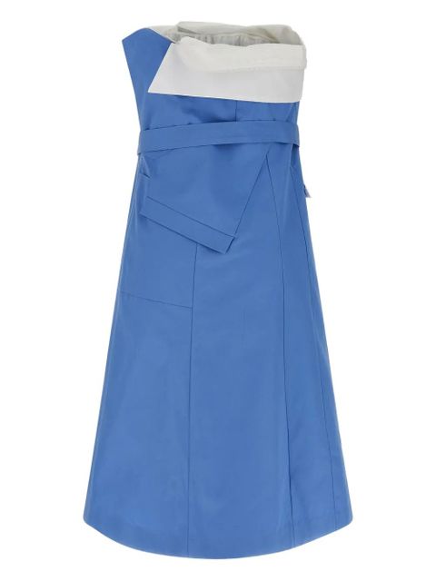 Miu Miu strapless belted midi dress - Blue - zdjęcie produktu nr 2