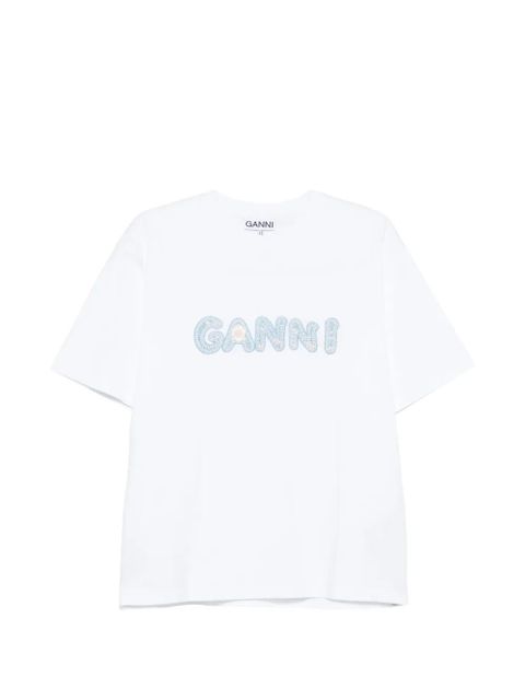 GANNI logo T-shirt - White - zdjęcie produktu nr 1