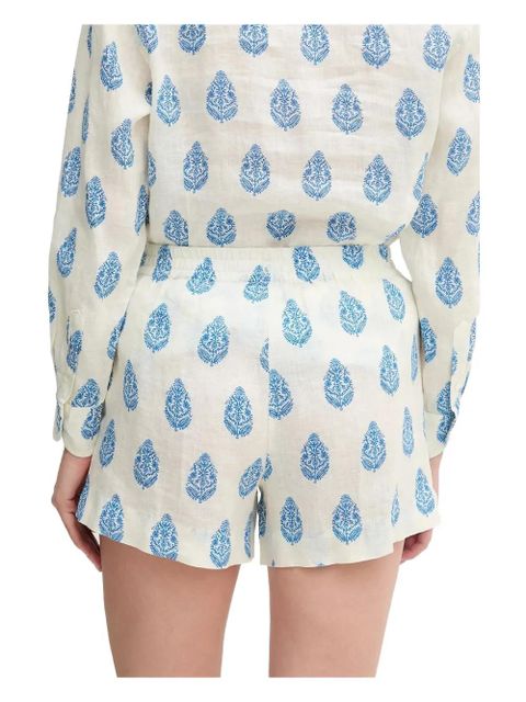 MC2 Saint Barth Meave paisley-print linen shorts - White - zdjęcie produktu nr 2
