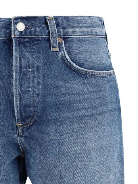 AGOLDE frayed denim shorts - Blue