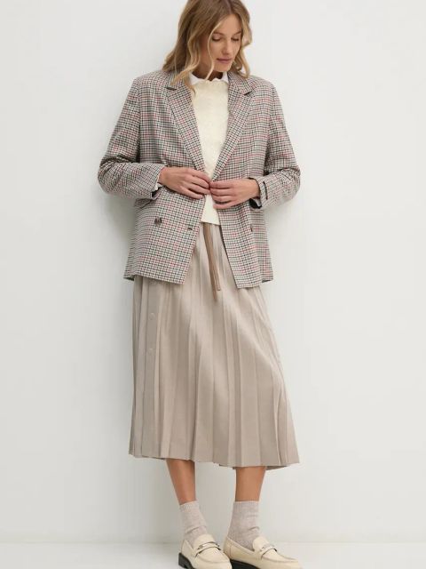 Pepe Jeans marynarka BAILEY kolor granatowy dwurzędowa wzorzysta PL402454