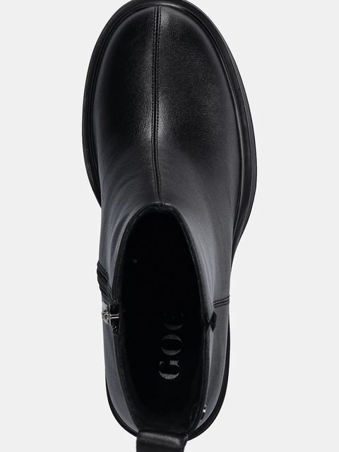 GOE botki skórzane damskie kolor czarny na słupku SS2N4154 BLACK