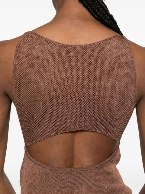 Isa Boulder strapless layered top - Brown