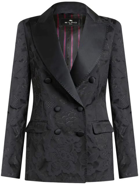ETRO double-breasted jacquard blazer - Black - zdjęcie produktu nr 1