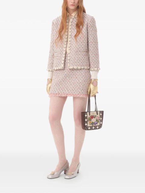 Valentino Garavani mini Ribbon Tweed skirt - Pink - zdjęcie produktu nr 2