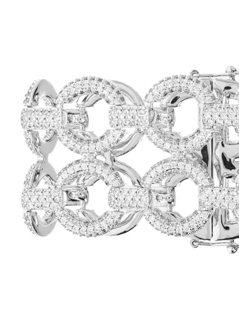 Self-Portrait crystal-embellished chain bracelet - Silver