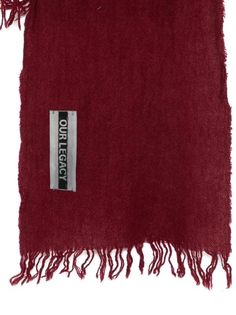 OUR LEGACY fringed scarf - Red - zdjęcie produktu nr 2
