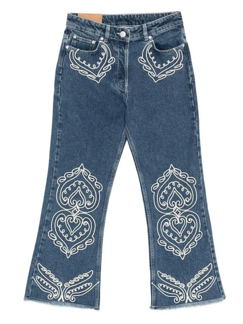 FARM Rio embroidered fringed jeans - Blue - zdjęcie produktu nr 1