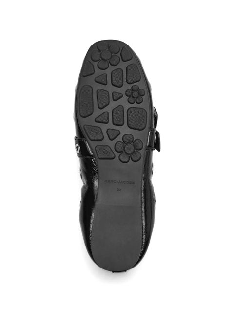 Marc Jacobs grommet-detail buckle leather loafers - Black